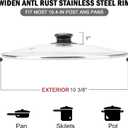 Glass Slow Cooker Lid SCRC507-W Replacement for Rival Slow Cooker 5 Quart Replacement Round Glass Lid