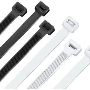 Strong Heavy Duty Zip Ties 14 Inch (600-Pack) -65LB Tensile Strength- Industrial Large Cable Ties for Outdoor Use, Long All-Weather Nylon Ties (Black)