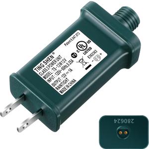 Enhon 12V Class 2 LED Power Supply, UL Certified Transformer Replacement, IP44 Waterproof US Plug Adapter for String Lights, Christmas Tree Lights, Right Positive (TS-12W12V)