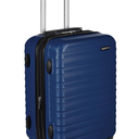 Amazon Basics 21" Hardside Carry-On Luggage, Hardshell Suitcase With Wheels, Expandable For Up to 25% More Space, With Scratch-Resistant Surface, Four Multi-directional Wheels, Navy Blue