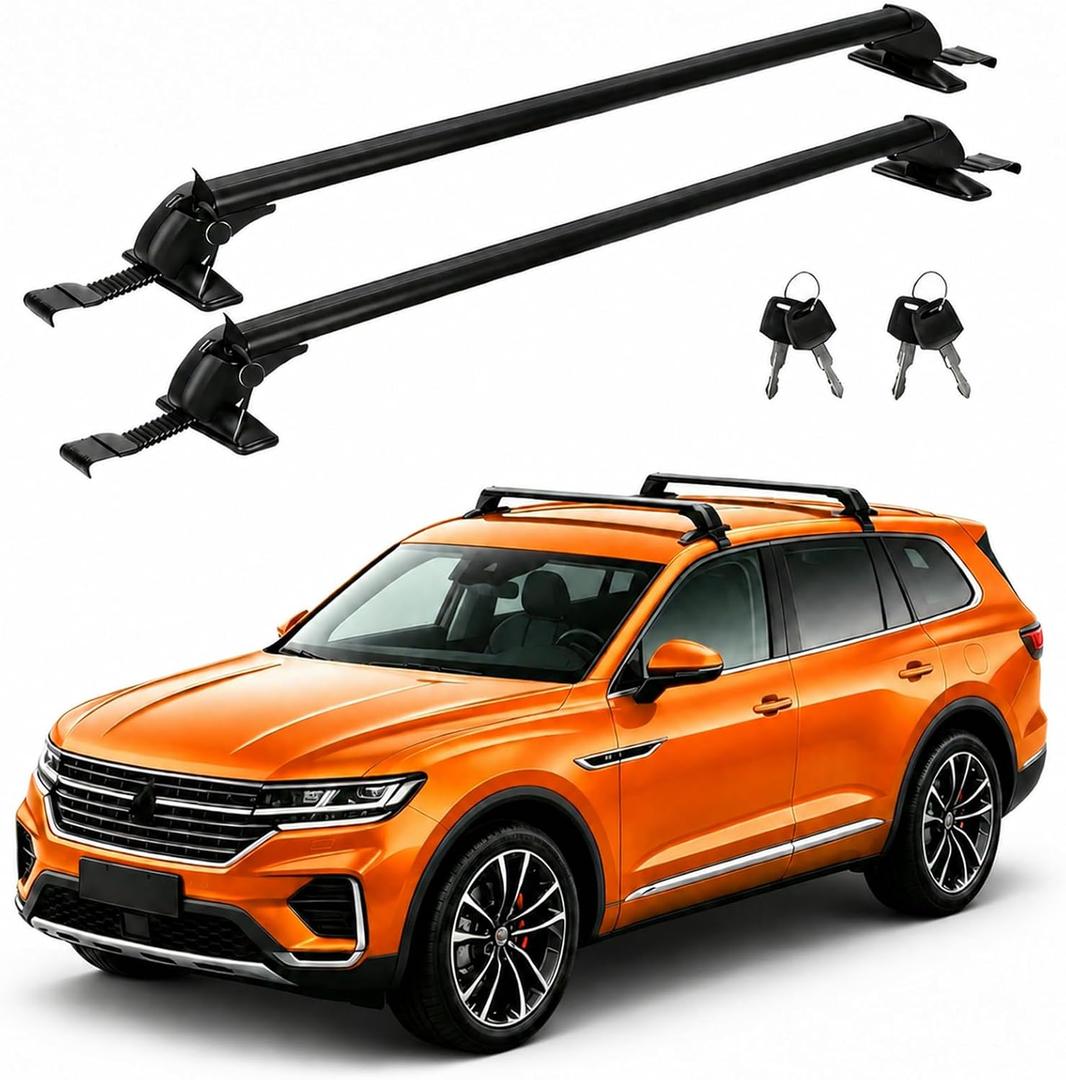 Universal Car Roof Rack, 43" Aluminum Roof Rack Cross Bars | Anti-Theft Lock, Rooftop Cargo Carrier Luggage Holders Cross Bars, 165LBS Capacity for Kayaks Surfboards Bikes Baskets Tools
