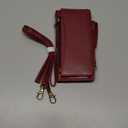 Wallet Case for iPhone Air with Card Holder/Crossbody Wallet/Strap,[RFID Blocking][Magnetic] PU Leather Phone Case for iPhone Air,6.5 in,Wine Red