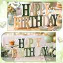 Novabright Happy Birthday Sign Centerpieces for Table Birthday Party Decorations for Women Bday Birthdays Themed Celebration Party Supplies(Sage Green,No Glitter)