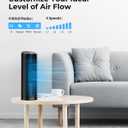 Abolee Tower Fan, 23ft/s Desk Fan with Remote, 70° Oscillating, Standing Table Fan with 4 Speeds, 4 Modes, 12Timer, 2026 New 13'' Bladeless Fan for Bedroom Office, Home