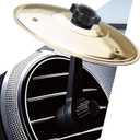 Car Cymbal, Car Crash Cymbal Air Vent - Easy Clip-On Mini Drum Cymbal for Car Dashboard.Cool car interior accessories for entertainment(Gold)