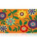 Juvale Summer Welcome Coir Floral Doormat for Outdoor Entrance, 17 x 30 Inches, Ideal for Door Entrance, Patio, Backyard, Laundry