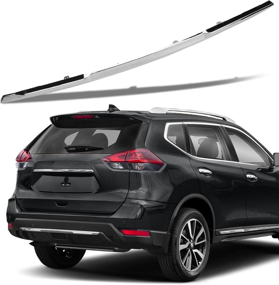 Bumper Decoration Rear Bumper Chrome Trim Moulding Compatible with Rogue 2017-2020 Bumper Trim Bright