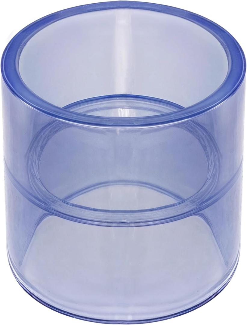 PVC Coupling for 3.54" OUTER DIAMETER Pipe Tubes, Socket Fittings Connectors for Schedule 40/80, Heavy Duty Slip Large Coupler Adapter Contractor for DIY Shelf Garden Support Structure, Clear Tint