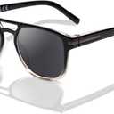 LianSan Oversized Reading Sunglasses for Women Men, XL Wide Fit Double Bridge Sun Readers, Full Lens Square Cheaters UV400