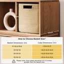 UBBCARE Set of 4 Storage Basket-13 X 13 X 13 In, Cotton Rope Basket for Shelves, Toys, Book, Cube Storage Bins with Handles, Woven Storage Basket for Organizing, Brown