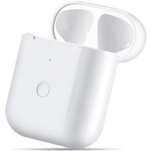 CIVPOWER Wireless Charging Case Compatible with AirPods 1 2Air pods Charger Case Replacement with Bluetooth Pairing Sync Buttonno Airpods (White)