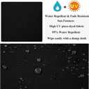 FUNHOME Outdoor Cushion Covers,54" x 18" x 3", No Insert! Patio Cushion Covers Replacement for Outdoor Furniture,Water Resistant Patio Bench Loveseat Covers 1 Pack, Black(Covers ONLY)