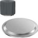 Fire Pit Lid with 600D Oxford Fabric Fire Pit Cover for Solo Stove Yukon 27'' Fire Pit, Stainless Steel Portable Firt Pit Accessories for Outdoor Fireplace and Camping, 27 Inch