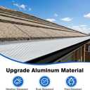 6 Inch Gutter Guard – (Mill Finish，8 PCS-31 Feet Total Length) Premium Aluminum Leaf Protection for Roof Gutters, Heavy-Duty DIY Easy Install, Clog Prevention for Leaves & Debris