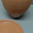 Hakan Anadolu Natural Clay Water Pitcher Set | Unglazed Terracotta Water Carafe & Plate | Traditional Small Mud Jug | Pottery Jar for Drinking Water (Small - 51 oz)