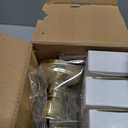 DRomance LED Flameless Flickering Window Candles with 10-Key Remote and Timer, Battery Operated Ivory 11" Realistic 3D Wick Purple Flame Christmas Thanksgiving Decor Candles(Set of 6, Gold Holders)