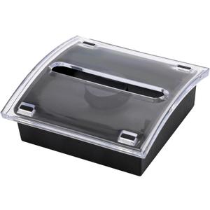 1 Pcs Pop Up Sticky Note Dispenser Sticky Note Holder Pop Up Note Dispenser Transparent Top for 3 x 3 Inch Sticky Notes School Office Home Store Black Base Clear Top (1)