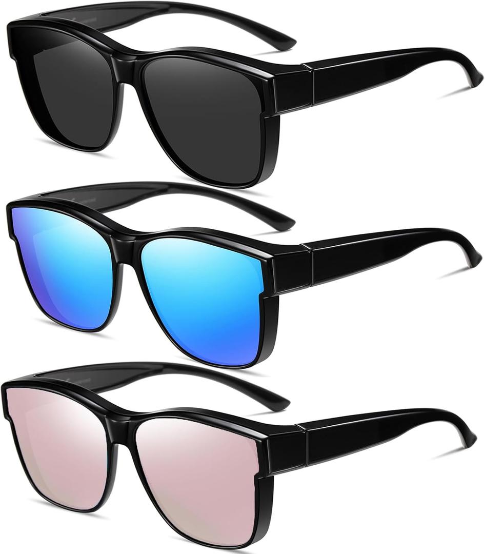 Wzerry Polarized Sunglasses Over Glasses for Women - Fit Over Glasses UV400 Protection Large Shades for Driving & Outdoor