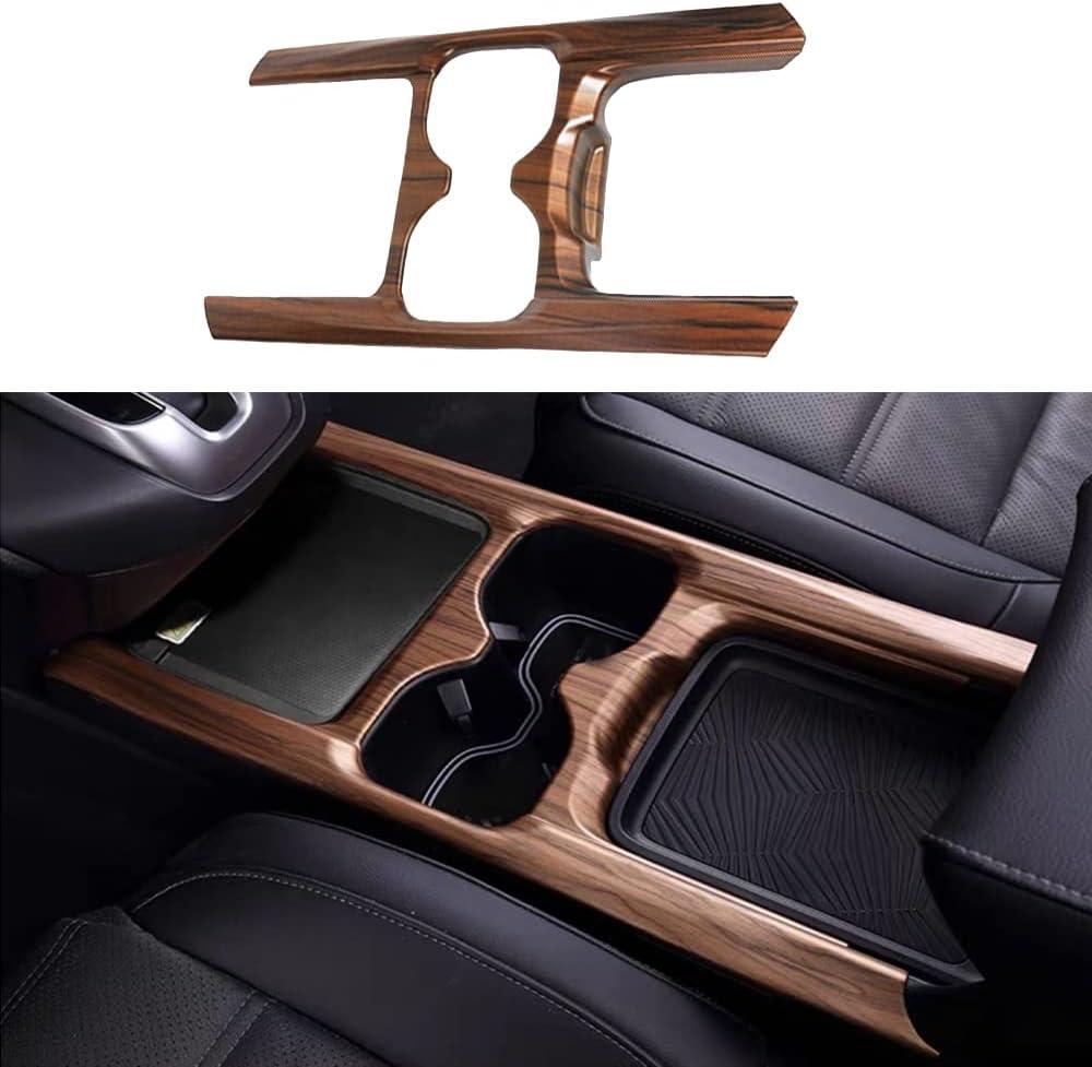 for CRV 2017-2020 ABS Peach Wood Grain Center Consoles Cup Holder Panel Cover Trim Sticker Interior Decoration Mouldings Accessories for Honda CR-V CRV 2017 2018 2019 2020
