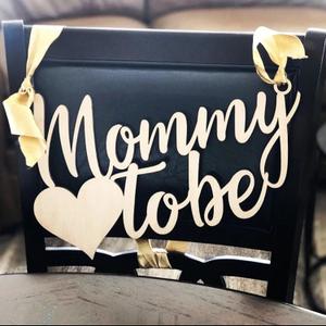 Mommy to Be Chair Sign,Wooden Baby Shower Chair Decor for New Mommy Gender Reveal,Baby Shower Party Decor, 220mm x 350mm