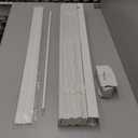 Allesin Faux Wood Blinds 2 inch Slat Cordless Design Room Darkening Blinds for Indoor Windows Easy to Install & Durable Horizontal Windows Blinds Inside/Outside Mount,34.5" W x 60" L, Pearl White