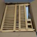 Greenual Bamboo Dish Drying Rack with Utensil Holder, 3 Tier Collapsible Dish Rack, Wooden Dish Racks for Kitchen Counter, Large Folding Drying Holder with Absorbent Dish Drying Mat (Natural)