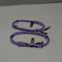 AINOPE USB C Cable 60W 2-Pack 6.6ft Nylon Braided USB C to USB C Cable Type C Charger Fast Charging Right Angle USBC Cable Charger Cord for iPhone 16 Pro Max 15 Plus Samsung S24 S23 iPad Pro Purple