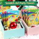 ZMLM 16 Pack Scratch Art Party Favors: Birthday Party Favors for Kids 4-8, Bulk Rainbow Scratch Notebook Paper Pads, Goodie Bags Stuffers Girls Boys Classroom Gifts Crafts Toys Easter Basket Stuffers