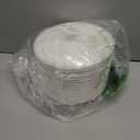 Paper Plates, 100% Compostable-[10 Inch by 0.5" deep]-Heavy Duty Disposable Plate - [125-Pack] - (BPI Certified) - (PFAS-Free) - Eco-Friendly, Biodegradable Bagasse 10" Dinner Plates by MOBI Ecoware