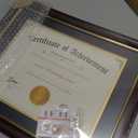 ELSKER&HOME 8.5x11 Diploma Frames with Mat, Classic Cherry Wood, 8.5x11 or 11x14 Inch - Double Matte Black with Gold Rim