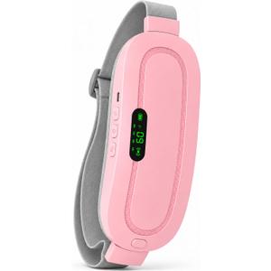 Wearable Heating Pad for Menstrual Cramps, Portable Menstrual Heating Pad with Massage, Cordless & Rechargeable, Period Pain Relief Device, Heating Belt for Women, 3 Heat Levels & 4 Massage Modes