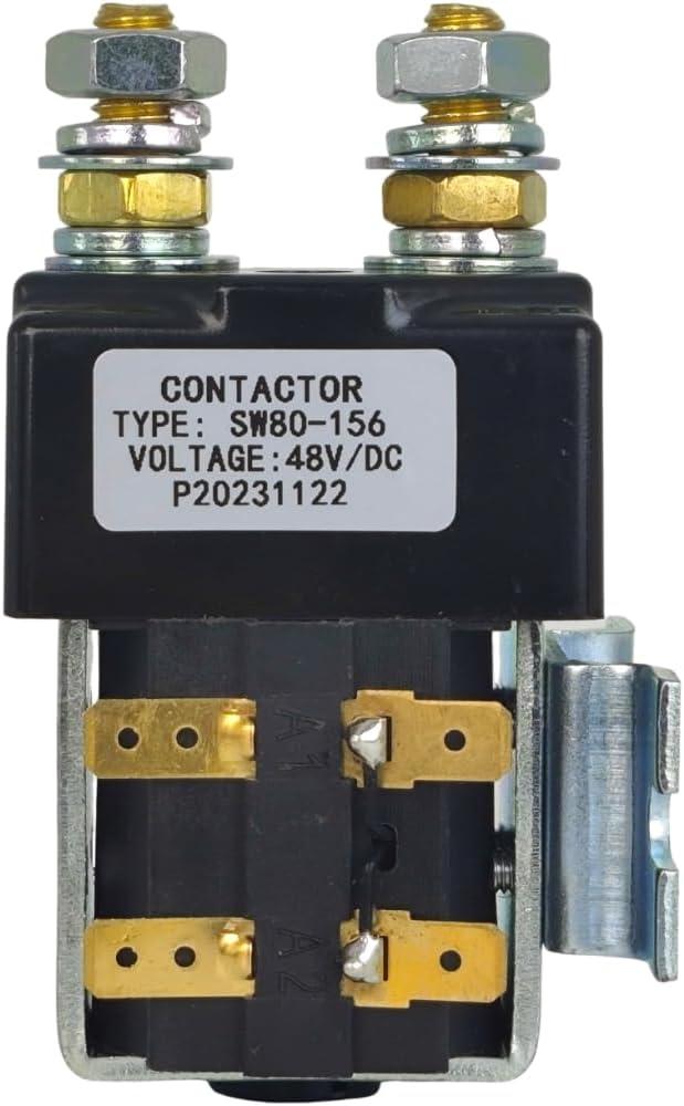 SW80B-156 48V 125A DC Contactor Compatible with Albright Compatible with Curtis Compatible with ZAPI B4SW11 W12 Controller Forklift SPST SW80B156 Solenoid