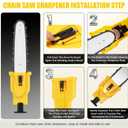 Portable Chainsaw Blade Sharpener Kit with 10 Whetstones for 12-22 Chain Saws, Quick Teeth Sharpening Jig - Easy Operation