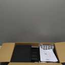 Expandable Under Sink Organizer, 2 Tier Under Sink Shelf with 2 Removable Baskets and 6 Removable Panels for Cabinet Sink Cloakroom Wardrobe Closet Storage(Black, 17.71-32Length