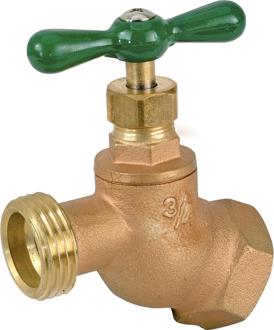 Eastman Heavy-Pattern Female No-Kink Hose Bibb, 3/4 Inch FIP Connection, Brass Plumbing Fitting, 48625