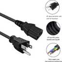 8ft 3 Prong Power Cord Replacement for JBL Eon 615 610 710 715 612 eos618S ONE Mk2 305P MkII Speaker Subwoofer AC Power Cord C13 Cable