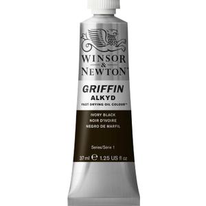 Winsor & Newton Griffin Alkyd Fast Drying Oil Paint, 37ml (1.25-oz) Tube, Ivory Black