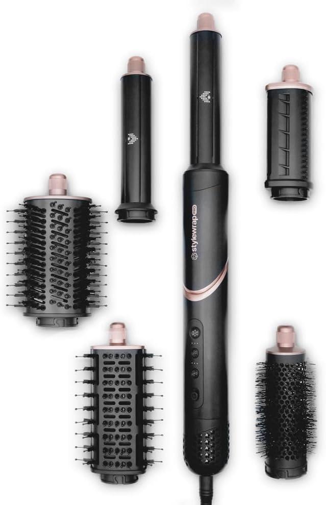 SRI StyleWrap Pro 7-in-1 Coanda Air Hair Multi Styler and Dryer Brush with Negative Ions, Lighter and Foldable Design, Quiet Brushless Motor, Aviation-Grade Aluminum, Memory Function