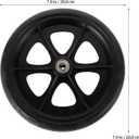 DOITOOL Heavy Duty Wheelchair Front Wheel Replacements 8 Inch Universal Caster Wheels for Mobility Walkers Aids Rollators Smooth Non-Slip Knee Scooter Parts 4 Pack