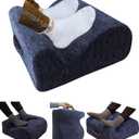 Ergonomic FootstoolTwo-Way Tilt Design with Heel & Arch SupportWide Non-Slip Foam Footrest with 3-Point Support, Removable Washable Cover for Office/Home, for Prolonged Sitting & Under-Desk Use