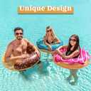 JOYIN Donut Pool Float with Glitters 32.5 (3 Pack), Funny Tube Toys for Swimming Pool Party and Donut Party Supplies