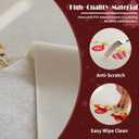 Christmas Rectangle Table Cloth,100% Waterproof Tablecloth,Christmas Decorations for Home, Vinyl Tablecloth Plastic Table Cover for PartyPicnic,Dining,Outdoor 54" x 84",Merry Ribbon