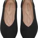 Semwiss Women's Ballet Flats Comfortable Casual Dressy Shoes,Work Flats Office Shoes Pointed Toe Leopard Flats (9, Black)