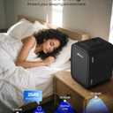 BEICHEN Mini Fridge, 4 Liter/6 Can Portable Refrigerator for Bedroom Office Dorm Car Fast Cooling, Low Noise, 100-125V AC/5-12V USB Small Compact Refrigerator for Skincare, Food, Drinks(Black)