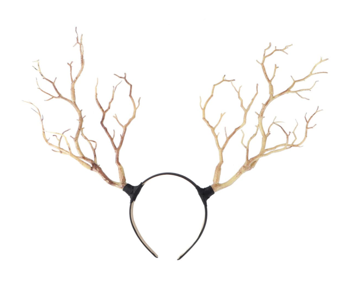 Witch Horn Shaped Hair Hoop Halloween Headband Lightweight Party Hair Decoration Gothic Branch Headdress for Adults