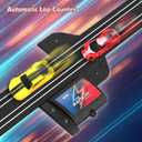Slot Racing Car Track 32Ft Electric Powered Race Tracks Sets for Boys and Kids,Dual Racing with 4 High Speed Cars and 2 Hand Controllers, Gift Toys for Children 6,7,8 Years Old