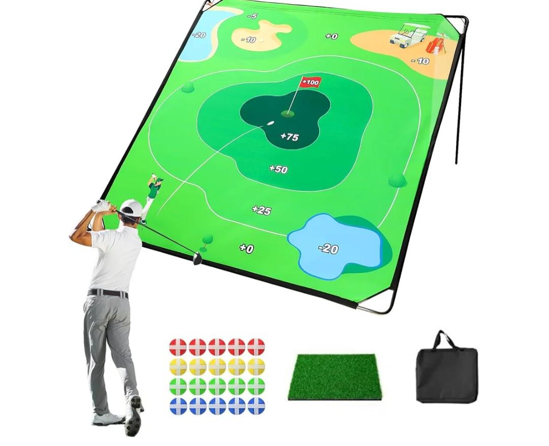 Golf Chipping Game, 70"x70" Adults Indoor/Outdoor Family Yard Game
