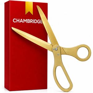 New Edition Grand Opening Scissors – 25'' Scissors Gold with Golden Blades for Ribbon Cutting Ceremony