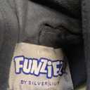 Funziez! Adult Onesie Halloween Costume Animal Dinosaur Shark Unisex Plush One Piece Cosplay Suit for Adults, Men and Women (Large, Triceratops Grey)