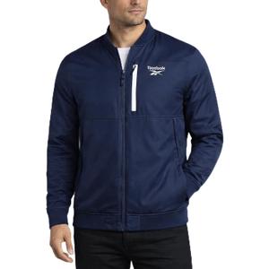 Reebok Mens Insulated Bomber Jacket for Golf, Gym & Hiking (Blue, M)